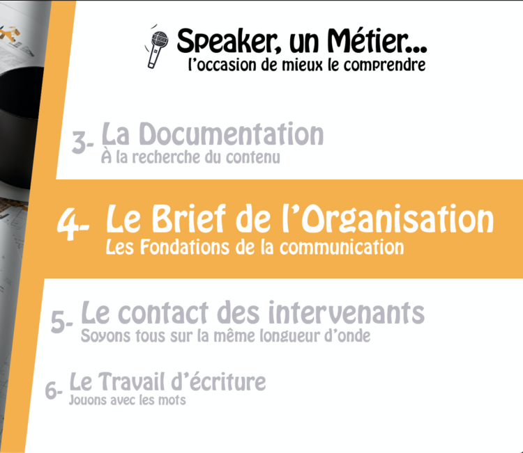 Le Brief de l’Organisateur